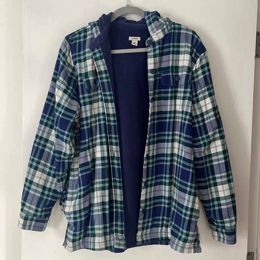 LL Bean fleece lined flannel